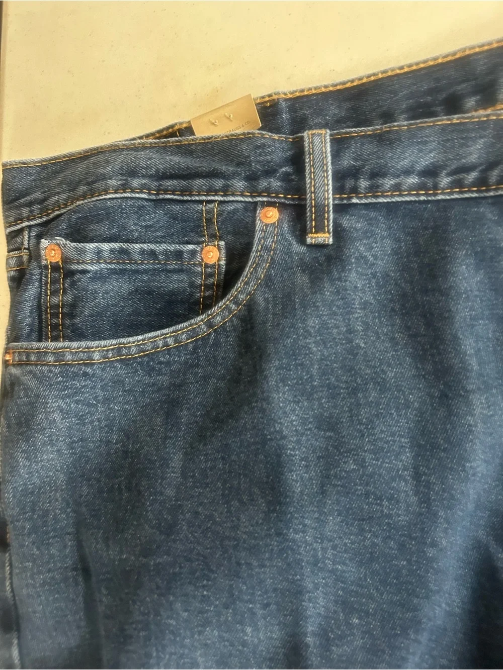 Levi's 505 Men's Dark Indigo Relaxed Jeans 50x28 Brand New